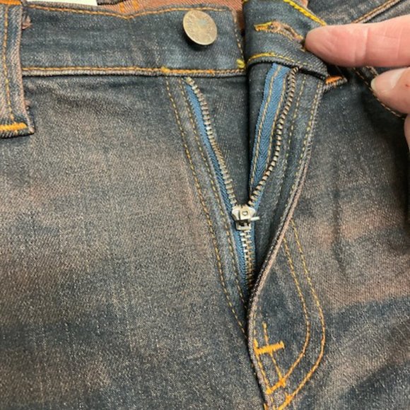 NUDIE JEANS  W29 X L32  HIGH KAI ELECTRIC RED - Picture 5 of 10